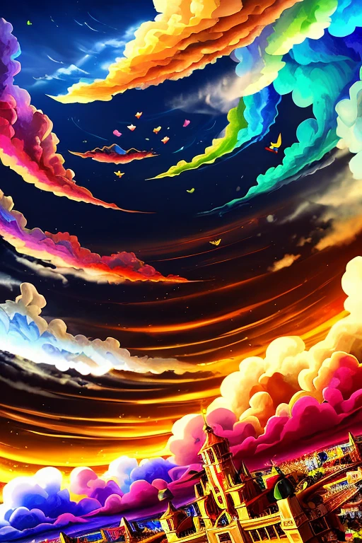 (((Colorful auspicious clouds:1.3))),k hd,Macro,Master masterpieces,Sony SLR lens,High- sharpness