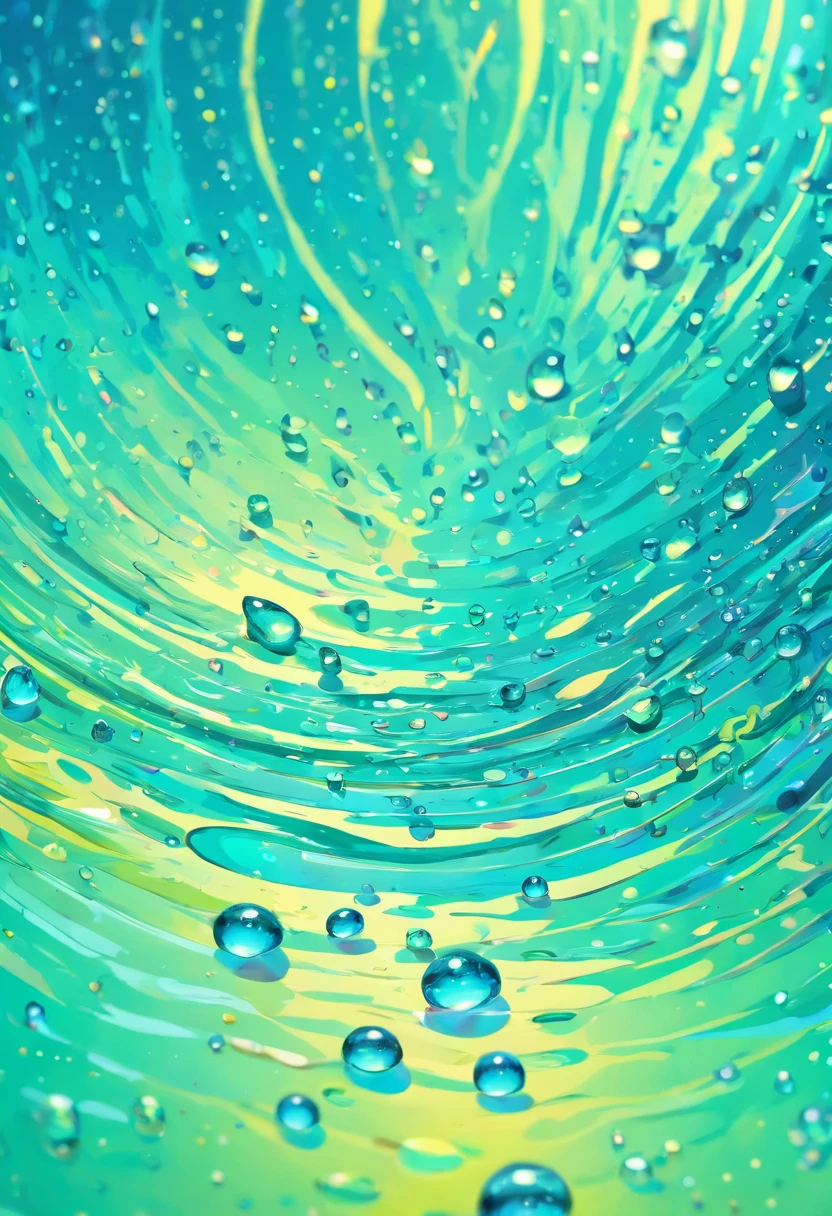 an abstract shot of water droplets on a vibrating surface, with multiple droplets creating unique and unpredictable patterns, showcasing the chaos and beauty that arises from the influence of vibration on water