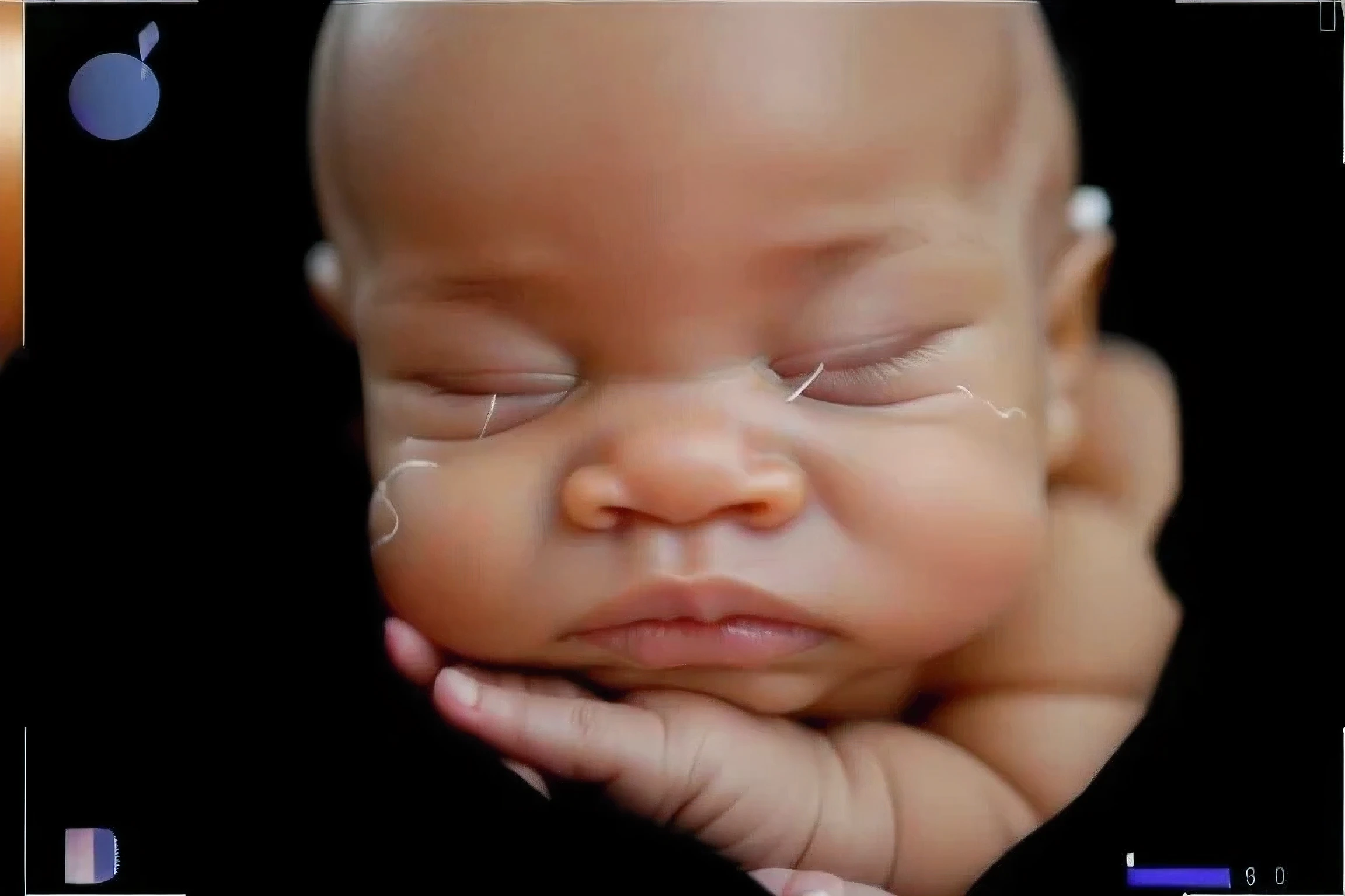 match picture, african  boy, fix chin, fix lips, baby lips, full lips, fix nose, baby nose, fix eyelids, baby eyelids, portrait, real baby, realistic baby face, baby lips, baby nose, sleeping baby, fetus, inside womb, rosy face, hd, realistic, cute, 8k, uhd, high quality, sharp focus, the composition beautiful rich and bright