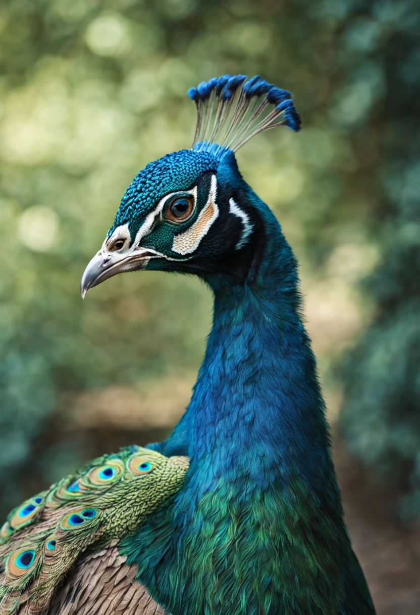 Very detailed beautiful peacock in a park,best qulaity, ultra-high resolution, sehr detailliert, Realistisch, ultra realistisch,photorealistic, hyperrealistisches, cinematic, photorealistic, Meisterwerk, einzigartig, 4k,8k