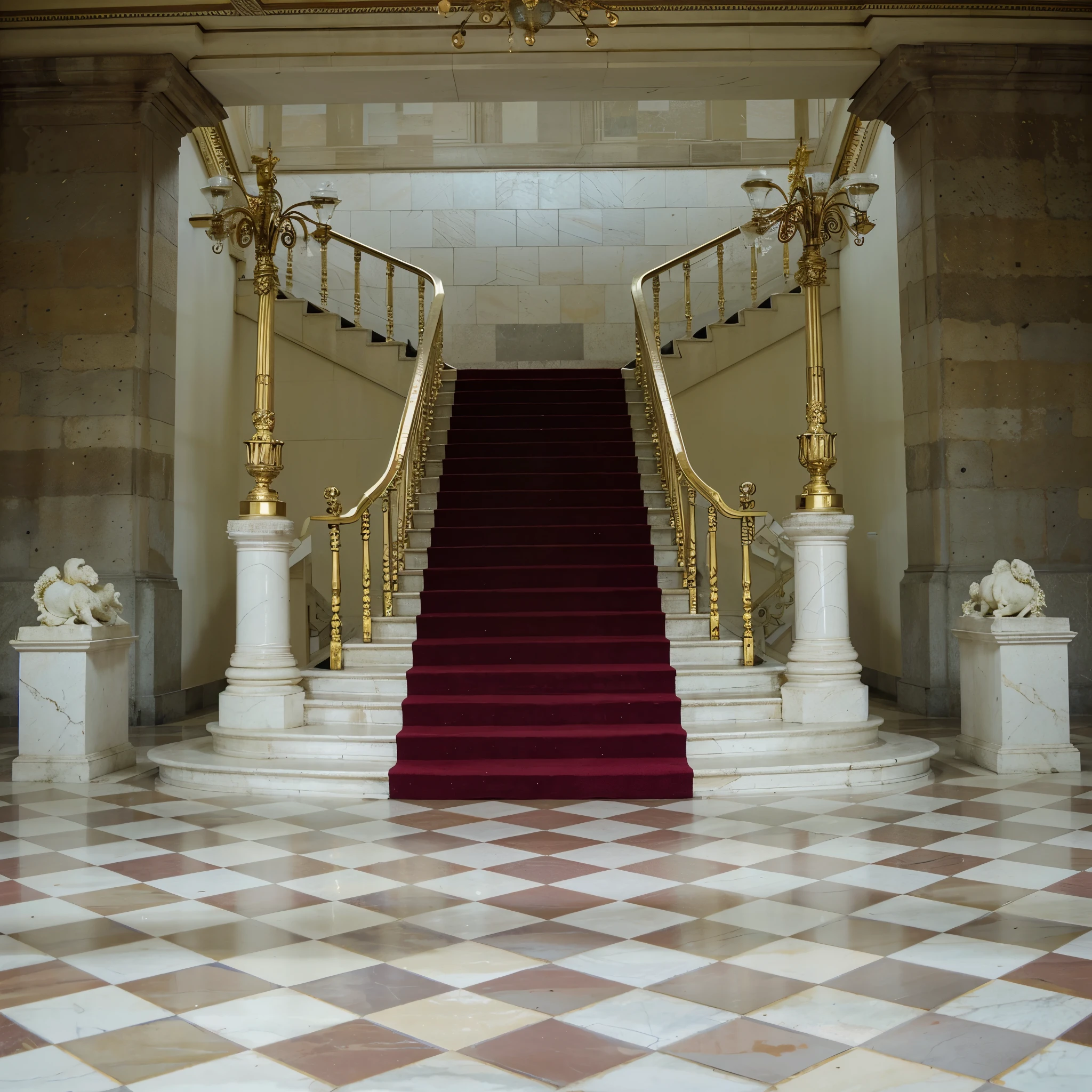 there is a red carpeted escalera leading to a white and gold escalera, wide grand escalera, large escalera, Interior del Palacio Real, Dentro de un palacio, escalera, escalera to an upper floor, escalera, escalera, 1 escalera, Marble floors, escalera to the second floor, escaleras, sitting on a grand escalera, Escena palaciega