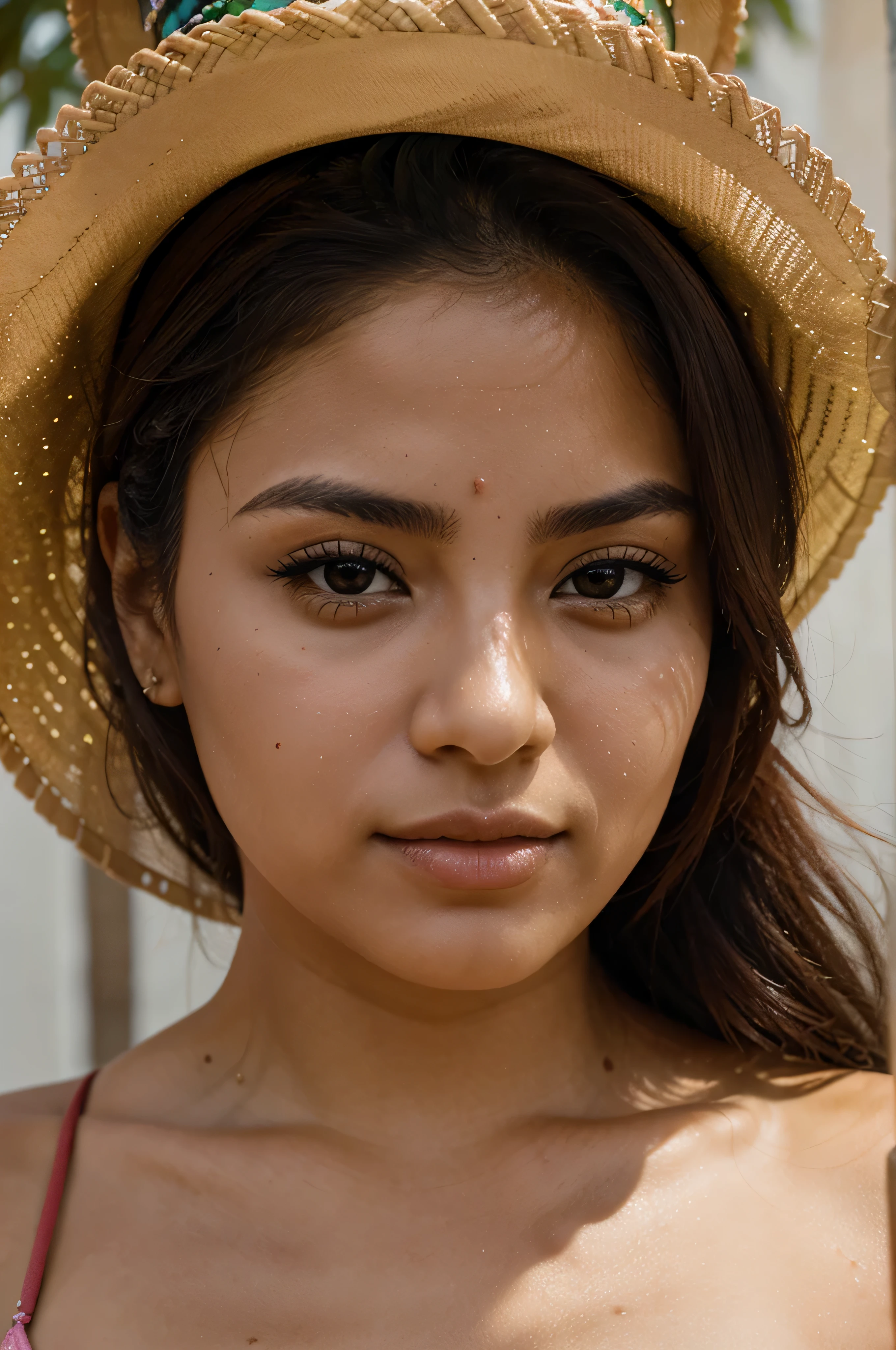 mexican woman、Female sexy、facing the camera, face upclose