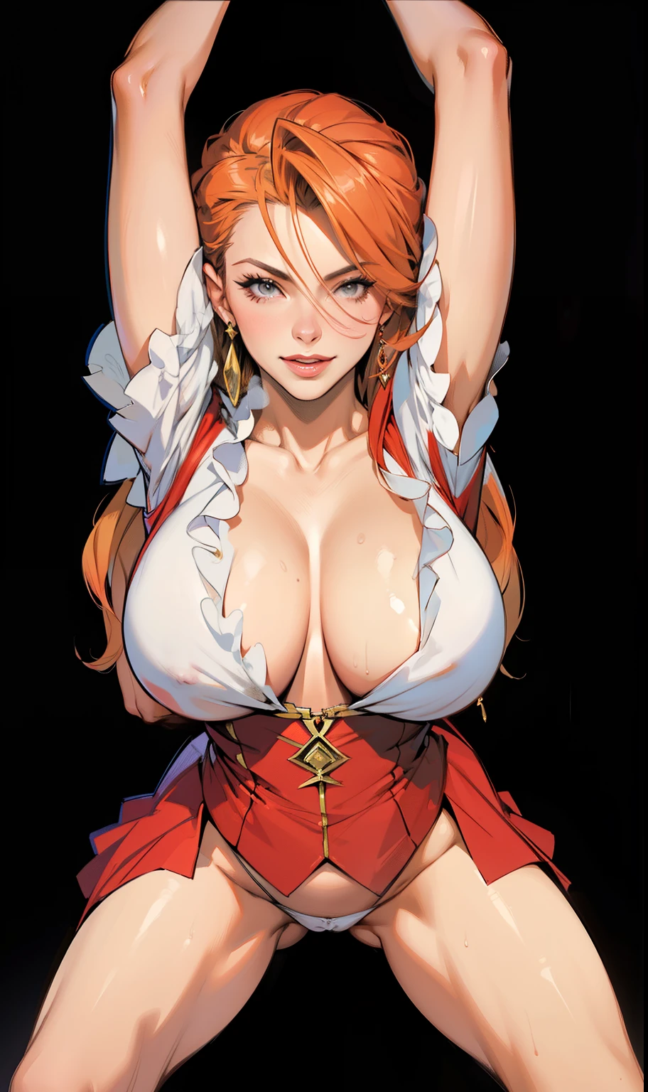 milf, mature female, busty, huge boobs, huge breasts, hentai, high detail, close up, symmetrical, high quality, absurdres, high res, ultrasharp, 8K, masterpiece, extreme attention to detail, perfect face,Realistic, (masterpiece, top quality, best quality,) very detailed, most detailed, (1woman:1.3), nsfw, smile, red lips, kate beckinsale face, long hair, nipples, nipple, pointy nipple,