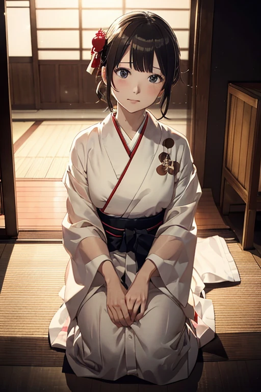 (8K), (Best Quality), (masutepiece: 1.2) Rakugo storyteller telling a story Shot from the audience seats
