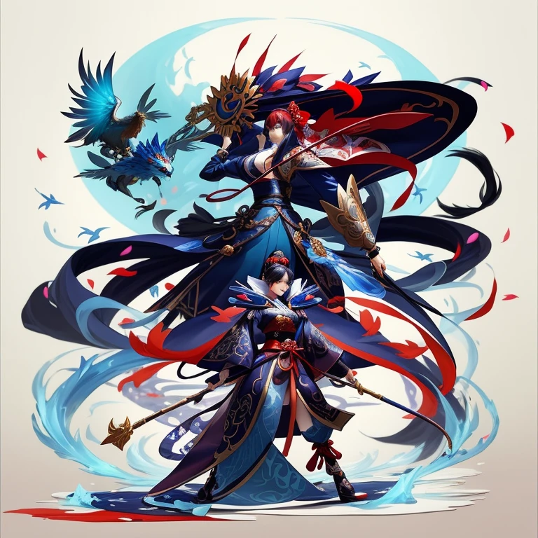 Painting of woman with dragon on shoulders, onmyoji detailed art, onmyoji, author:Hero, by Ryan Ye, League of Legends illustration, anime fantasy illustrations, Epic fantasy art style, More's art style, Jazz and Ross Drulus, proper style, Anime fantasy artwork, by Jason Chen
