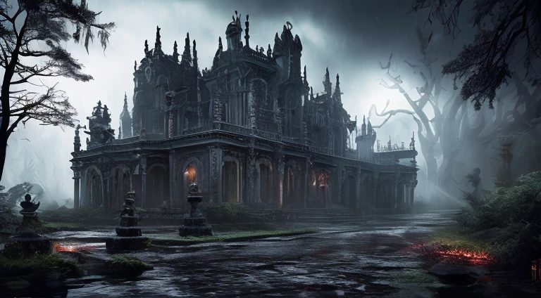 (La mejor calidad,4k,8k,Altas Resoluciones,Obra maestra:1.2),Ultra detallado,(realista,photorealista,photo-realista:1.37),rey no-muerto,se sienta en,Trono de hueso,ominous atmosphere,sombras esculpidas,espeluznante,gothic architecture,Spooky decor,misterioso,Obsesionante,Magia negra,aura poderosa,presencia ominosa,Velas,siniestro ,Ojos rojos brillantes,risa malvada,Adornos de calaveras,Necromancia,magia oscura,cielo ominoso,Luz de la luna,tormenta,cuervos volando,Capa negra hecha jirones,runas siniestras,Ominous symbols,cuernos malvados,niebla oscura,Oscuridad abisal,,Gothic fantasy,foco nítido,vivid colors,surrealista,pesadilla,horror,Artistas conceptuales,underworld aesthetic.