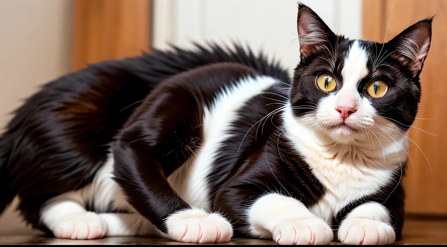 very cute tuxedo cat