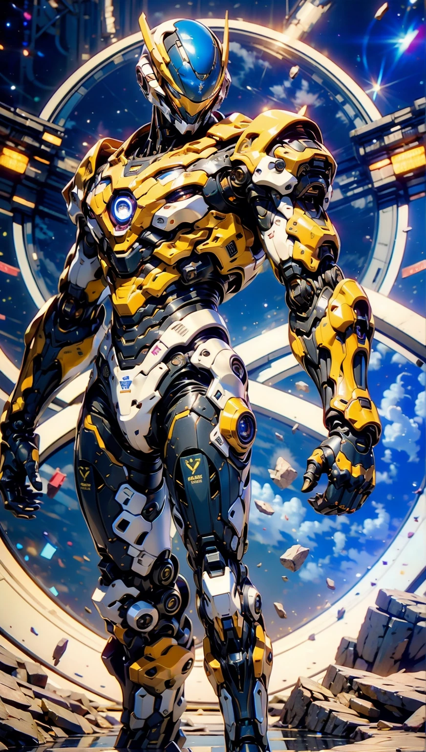 (1 girl), (megan fox:1.25), (skin tight cybernetic android mecha armor:1.25), (muscular female android:1.25), nijistyle, rfktr_technotrex, exploring planets, alien worlds, exotic locations, deep-space, unknown terrors, galactic nebulas, star studded cosmos, fcPortrait, HDR (High Dynamic Range), Ray Tracing, NVIDIA RTX, Super-Resolution, Unreal 5, subsurface scattering, PBR texturing, Post-processing, anisotropic filtering, Depth of field, Maximum clarity and sharpness, multilayer textures, specular and albedo maps, surface shading, Accurate simulation of light-material interaction, perfect proportions, Octane rendering, dual-tone lighting, ISO baixo, white-balance, rule of thirds, 8K RAW, sub-pixel convolution, luminescent particles,
