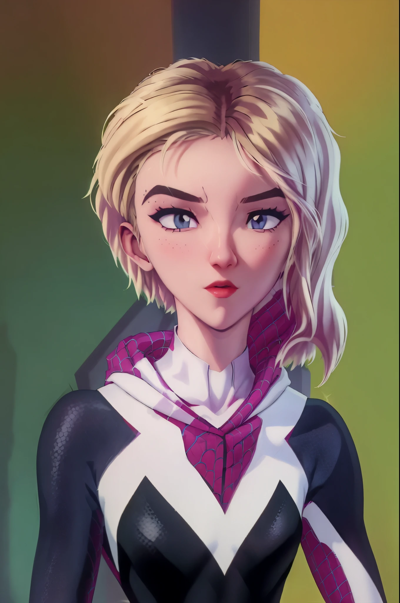 gwen gwen_stacy evangelion anime style