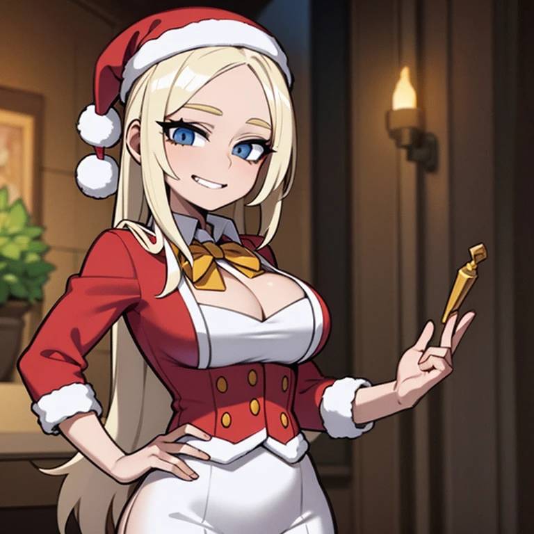 (Obra maestra mejor calidad) chica con traje de santa Claus