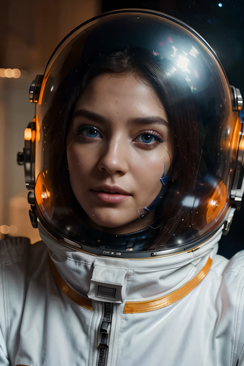 (best quality,4k,Alto:1.2),Astronauta realista,belos olhos detalhados,beautiful detailed lips,Rosto ultra-detalhado,long eyeslashes,tom de cor laranja,traje de astronauta,capacete espacial,viseira brilhante,Galactic background,space exploration,Stars and galaxies,outer space,
traduzir para:
(best quality,4k,A high resolution:1.2),Astronautas realistas,nice detailed eyes,nice detailed lips,rosto super detalhado,long eyeslashes,tons alaranjados,traje de astronautas,capacete espacial,bright face mask,galaxy background,space exploration,Stars and galaxies,outerspace