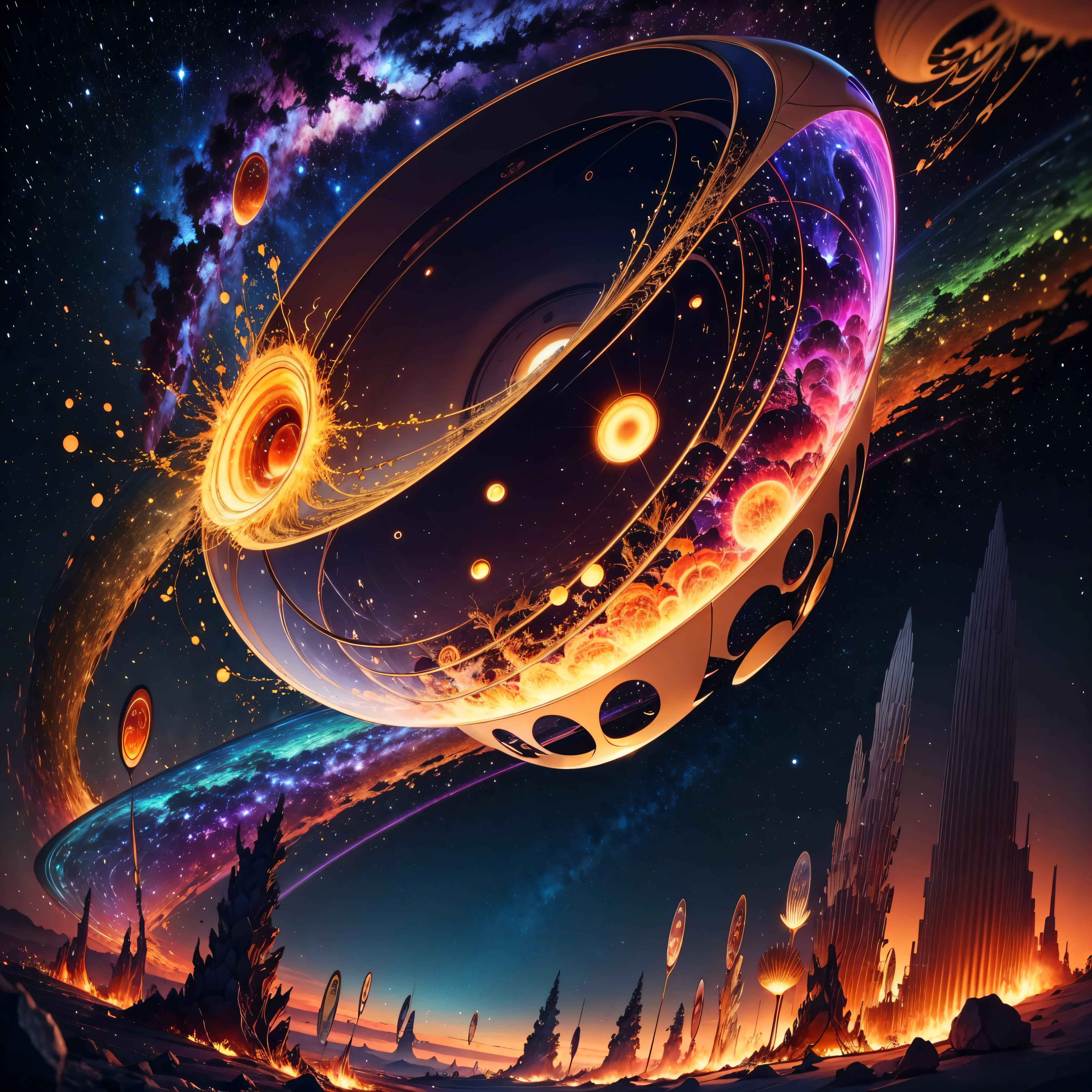 Astronaut:1.4 New Chat From the atom to the galaxy The universe is made up of a huge variety of objects, from the smallest atom to the largest galaxies. Atoms are the basic units of matter. They are composed of a central nucleus, which contains protons and neutrons, surrounded by electrons orbiting around it. Atoms combine to form molecules and compounds, which are the basis of chemistry and life. The molecules, in turn, combine to form cells, which are the basic units of life. Cells organize themselves into tissues, organs, and systems, forming the human body and that of other animals and plants. In addition, there are other subatomic particles, such as quarks and leptons, that are studied in particle physics. As we move away from the subatomic world, we encounter the planets and stars. Our solar is made up of the Sun, planets, asteroids, comets, and other objects. Stars, in turn, cluster into galaxies, which are huge structures containing billions of stars, as well as nebulae, star clusters, and black holes. The entire universe is filled with galaxies that cluster into superclusters and form a vast cosmic web. And there's still so much more to discover and explore beyond what we know to date masterpiece meticulously intricate ultra_high-details extreme improved ultra_high-quality ultra_high-res ultra_photo-realistic optimal ultra_sharpness perfection accurate volumetric Lightning contrast global illumination cgi vfx sfx reflex Octane_rendered ultra_high-def UHD XT3 DSLR HDR romm rgb pbr 3dcg fxaa blu-ray vivid colors-coded anti-aliasing fkaa txaa rtx ssao opengl-shaders glsl-shaders post-processing post-production cell-shading tone-mapping ❤luminescence Heart glow hearth Crystalline earth radiant varies multi etc. --s 1000 --c 20 --q 20