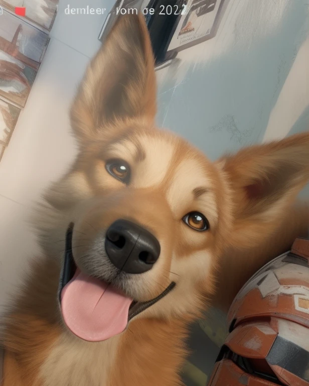 A cartoon dog with a gun and angel wings in a city, cg arte, cyborg dog, dog as a god, animated film, 3 d animation film, animation film, foto de perfil 1024px, death and robots, animation film shot, death + robots series of netflix, love death + robots, vorestation borg hound, imagem promocional do filme