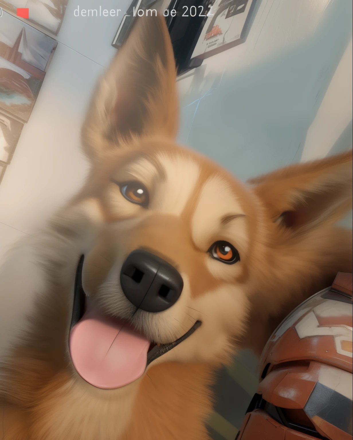 A cartoon dog with a gun and angel wings in a city, cg arte, cyborg dog, dog as a god, animated film, 3 d animation film, animation film, foto de perfil 1024px, death and robots, animation film shot, death + robots series of netflix, love death + robots, vorestation borg hound, imagem promocional do filme