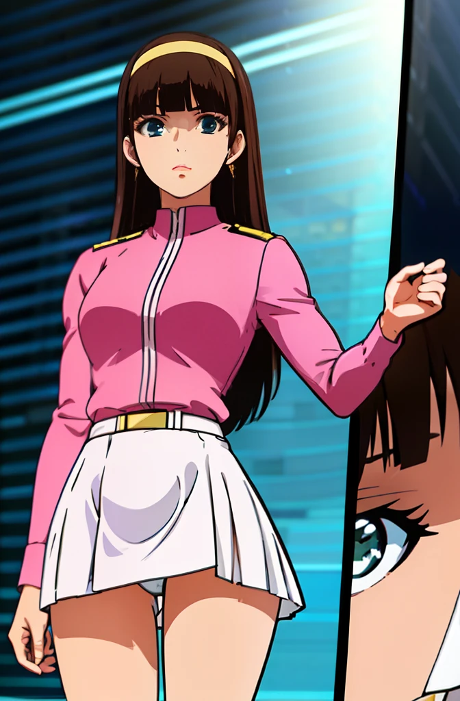 1girl in, sayla mass, Elegant, masutepiece, Convoluted, Army pink uniform dress with a super miniskirt so short you can almost see your pants............、Pure white panties、Please squat down and show me your white panties............、Super miniskirt You can see the pants in the miniskirt、White panty、Realistic, Best Quality, absurderes, high face detail, Perfect eyes, 18 years old, Cowboy Shot, realization、, Vibrant colors, Pink Uniform, Skirt、Photography、Gravure photography style、Real Images、Top image quality、1girl in, sayla mass, Elegant,Spread Leg,Show white panties, masutepiece, Convoluted,Ultra mini skirt、White panty、 Realistic, Best Quality, absurderes, high face detail, Perfect eyes, 18 years old, Cowboy Shot, , Vibrant colors, White uniform, Skirt
