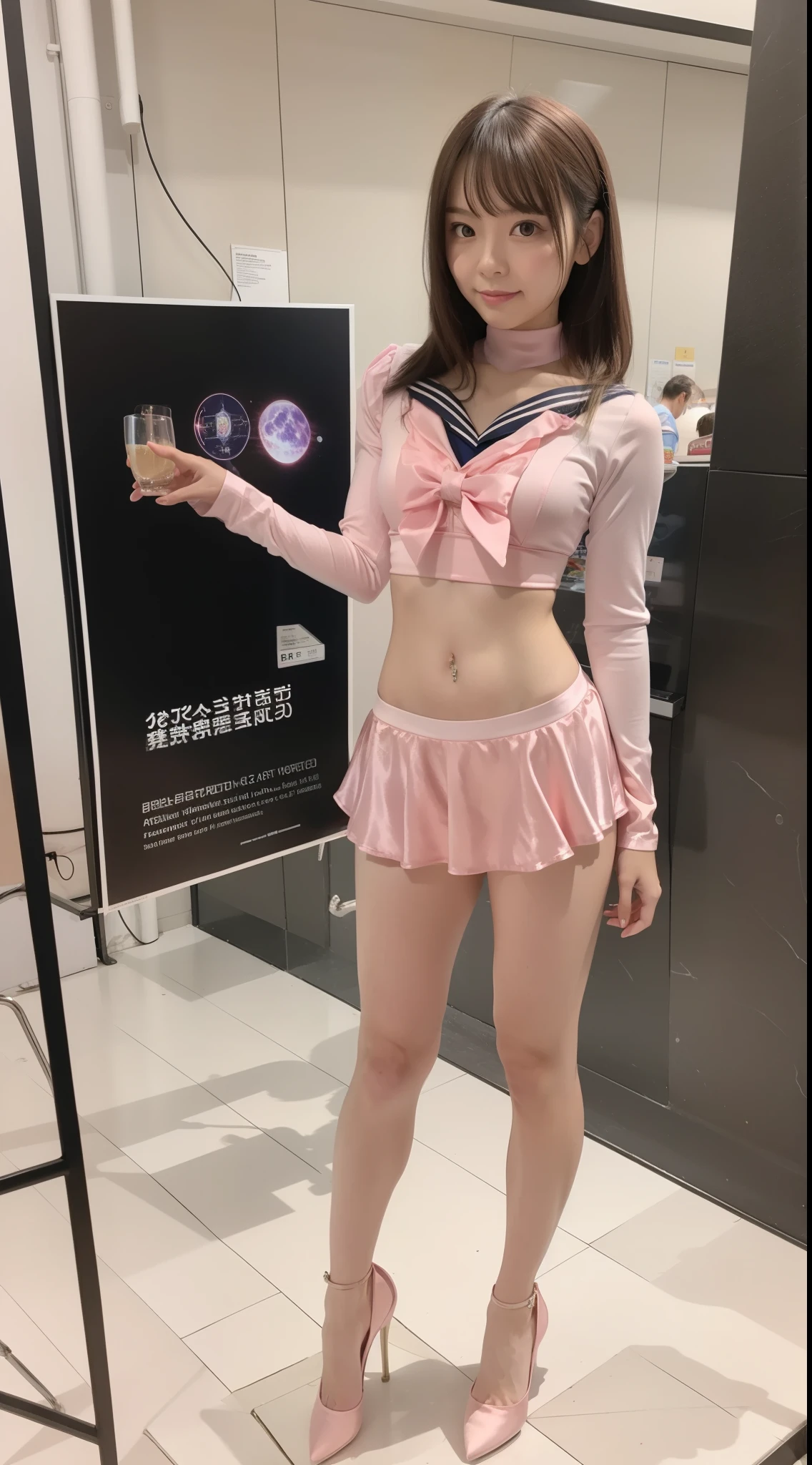 Sailor-moon, Cosplay, Pink Satin Fabric