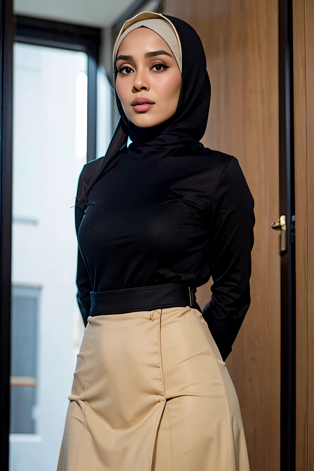 ((HIJAB MALAY GIRL)), SKINNY, FLAT CHEST, SKINNY, FLAT CHEST, MINI SKIRT, HEAVY WIDE BUTTS,