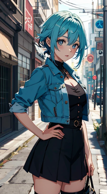 anime girl, genshin impact, personagem de anime, cabelo azul, cabelo curto, eula, olhos azuis