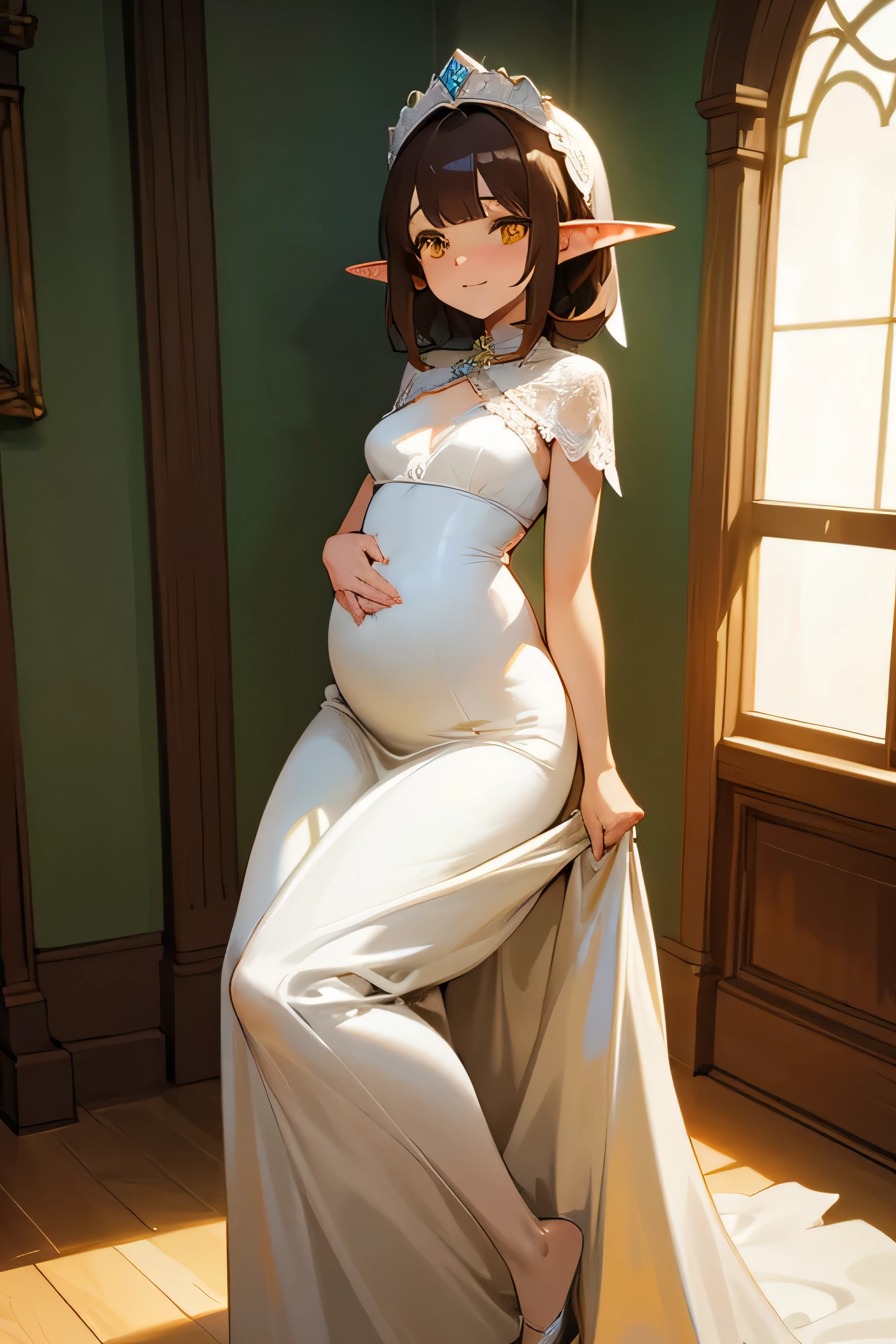 Mavis, hotel transylvania, at 18 years old nude at the bed, open legs, pregnant