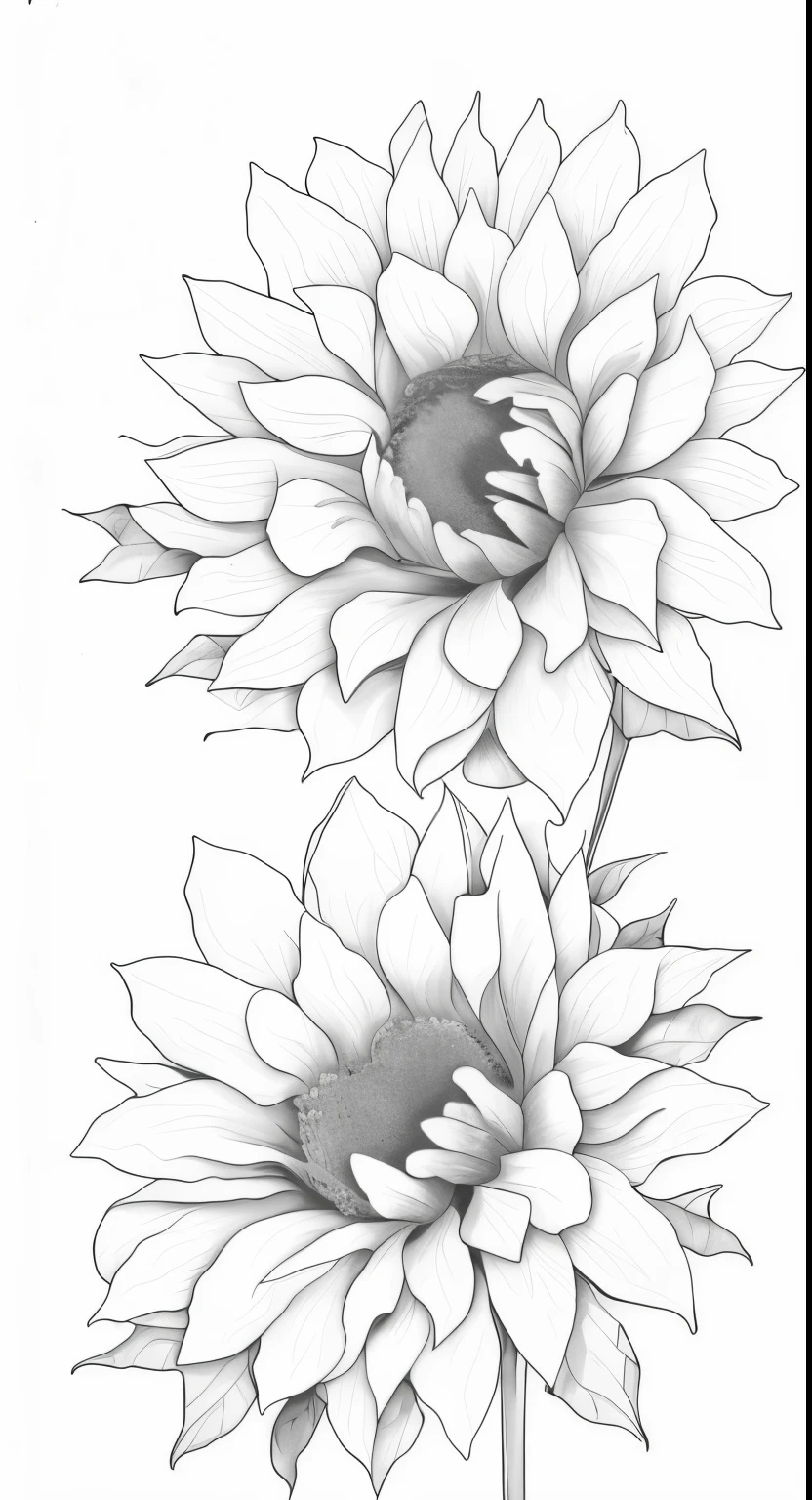 a drawing of two pansies flowers with leaves on a white background, line drawing tattoos, line work, perfect pen and ink line art, higly detailed black ink outline, detailed flowers, highly detailed linework, perfectly detailed linework, black ink line art, extremely detailed linework, detailed linework, detailed line work, extremely fine ink lineart, outline sketch