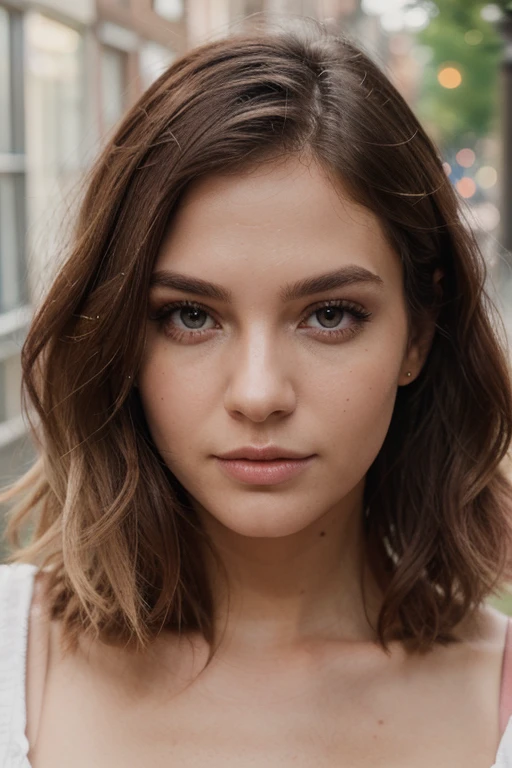 Belle brune aux reflets blonds portant une photo, corps entier , seule a une terrasse de cafee , Porter un pull, dehors, The nature of real life, highly detailed, 22 ans, visage innocent, natural wavy hair, yeux bleus, High resolution, Masterpiece, Best quality, intricate high detail, highly detailed, mise au point nette, detailed skin, realistic skin texture, texture, detailled eyes, professionnel, 4K, sourire charmant, filmed on Canon, 85 mm, faible profondeur de champ, Couleur Kodak Vision, perfect fit body , Extremely detailed, photographie_\(ultra\), photoreallistic, Realstic, Post-traitement, maximum details, roughness, real life, ultra realist, photorealism, photographie, 8K UHD, photographie,