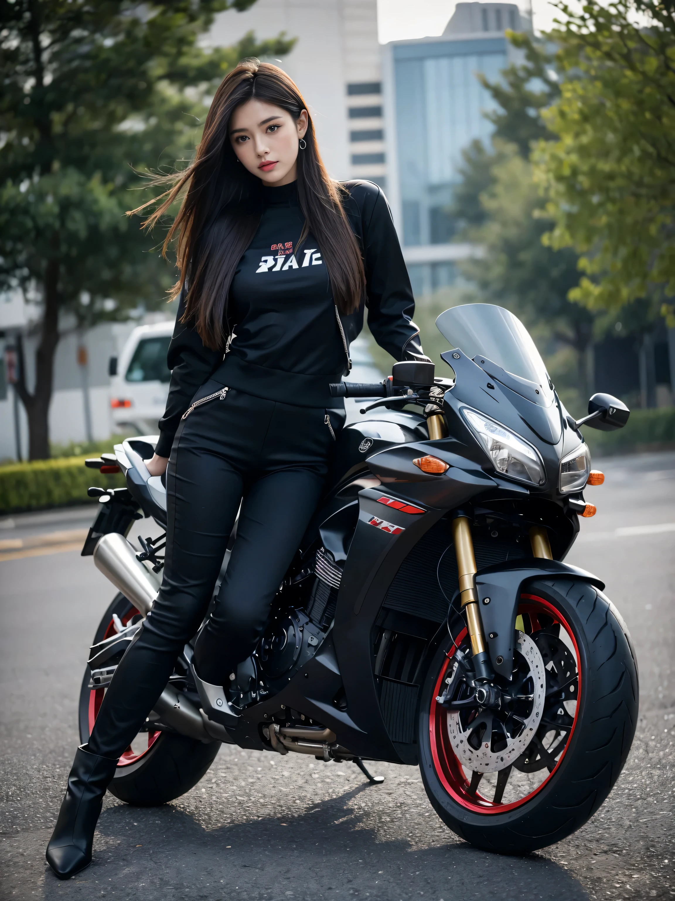 a beautiful korean girl,1girl,beautiful detailed eyes,beautiful detailed lips,extremely detailed eyes and face,long eyelashes,riding a pink 2000 MV Agusta F1 race bike,silky glitter cyan t-shirt,tight above knee length skirt,f1 race,photorealistic,best quality,4k,8k,highres,masterpiece:1.2,ultra-detailed,realistic,photorealistic:1.37,HDR,UHD,studio lighting,ultra-fine painting,sharp focus,physically-based rendering,extreme detail description,professional,vivid colors,bokeh,concept art