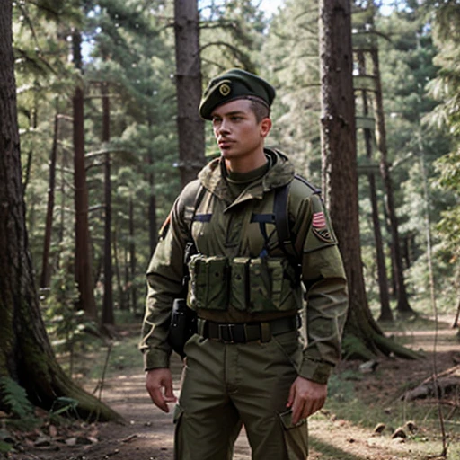 Soldier in the forest