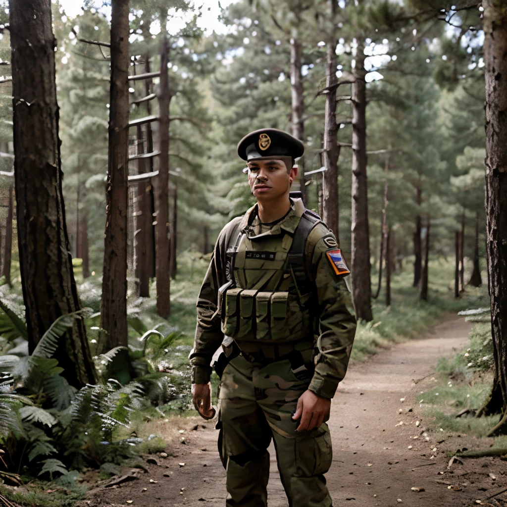 Soldier in the forest