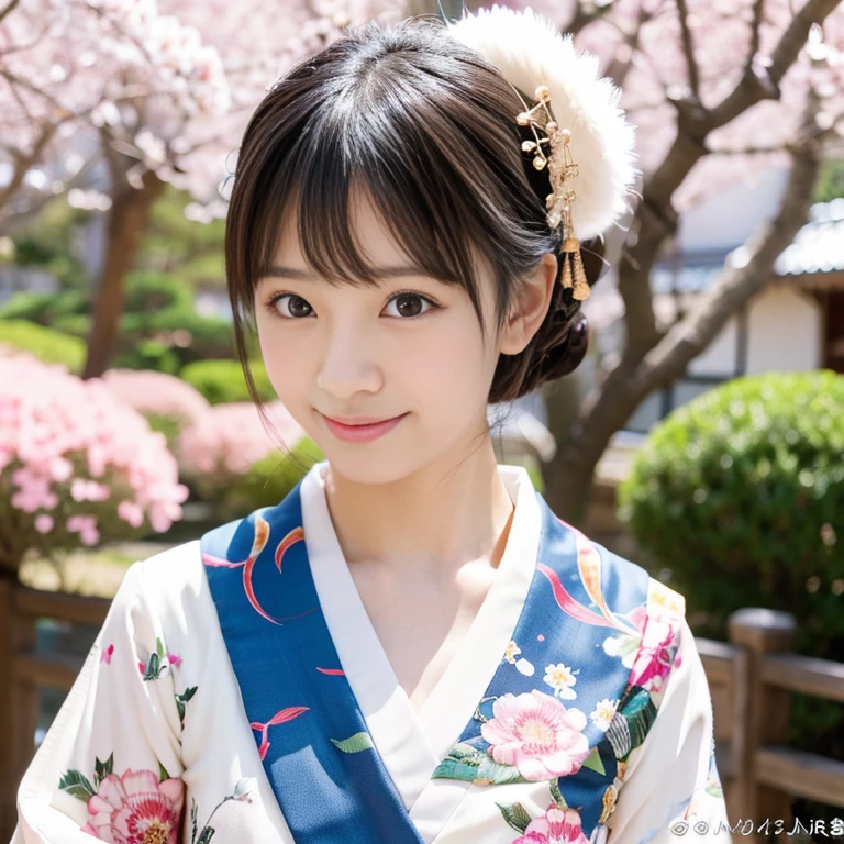 1girl,full body,Wearing an ornament on the head,(Japan Traditional Hair Set),(kanzashi,japanese clothes,Colorful kimono,highest grade obi,Kyo-Yuzen,Kyotomo dyeing,Furisode,Floral pattern in Japanese style:1.5,white fur shawl,white tabi socks,Zori sandals),January,There's a little snow left,(Full-body photography from a distance:1.4),(Best Quality,4K,8K,hight resolution,masutepiece:1.2,Realistic,tre anatomically correct,Use natural light and color),Ultra-realistic capture, Highly detailed, 人間の皮膚のhight resolution16kクローズアップ,Skin texture must be natural, Detailed enough to finely identify pores. Skin should look healthy, fine-grained white skin,medium breasts,Sharp Focus,In a uniform tone. ,Ultra-detailed,extremely detailed eye and face,Beautiful detailed eyes,Beautiful detailed lips,long eyelashes,Photorealistic:1.37,japanes,beautiful and magnificent composition,masutepiece,Attractive,Cute,,silky smooth hair,light smile,with round face,Shrine of Japan,