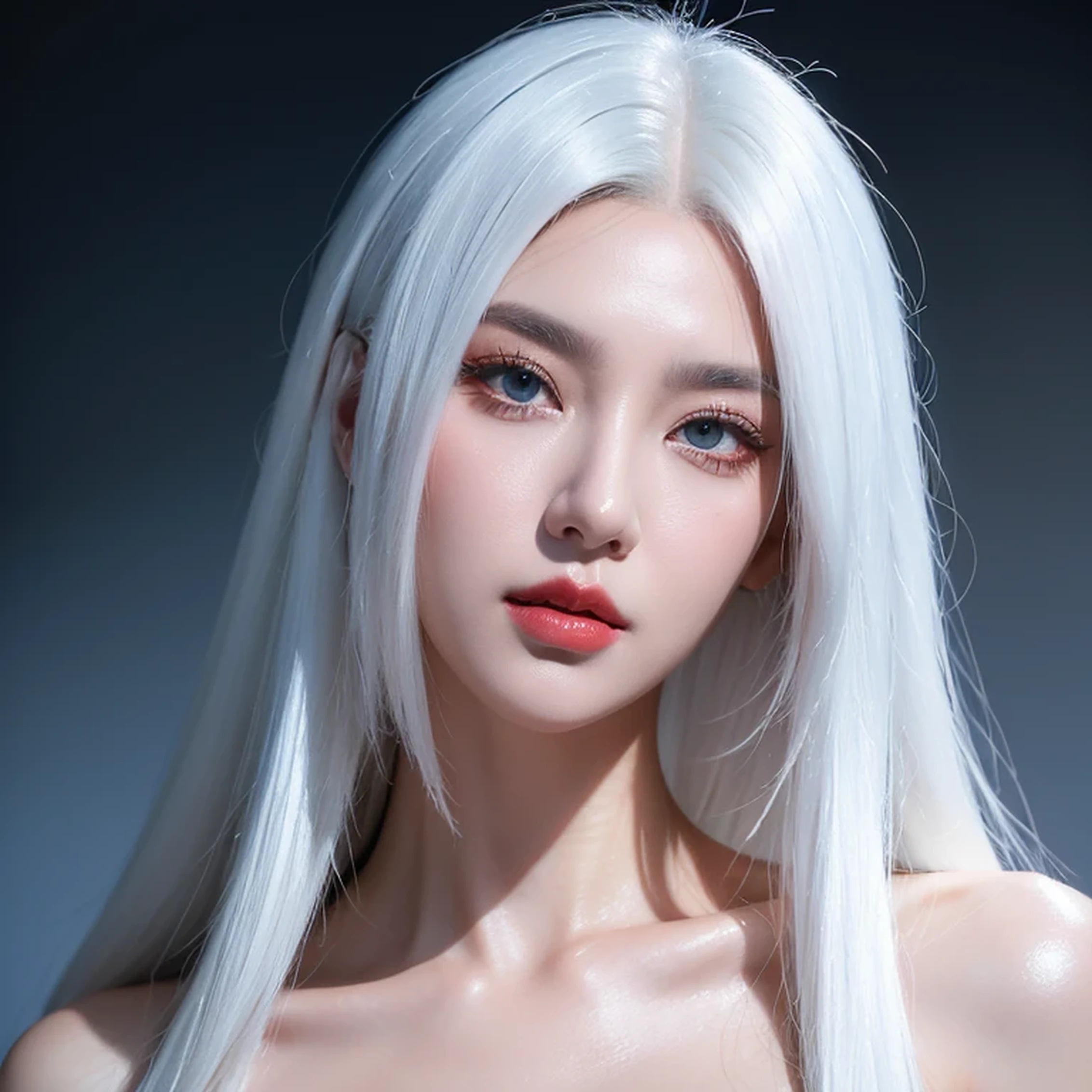 Close-up of a woman with white hair and white mask, beautiful figure painting, Guvitz, Guwiz style artwork, white-haired god, Yang J, epic fine character art, stunning character art, Fan Qi, Wu Jun Shifan, Guwiz in Pixiv Art Station, (NSFW: 1.0)