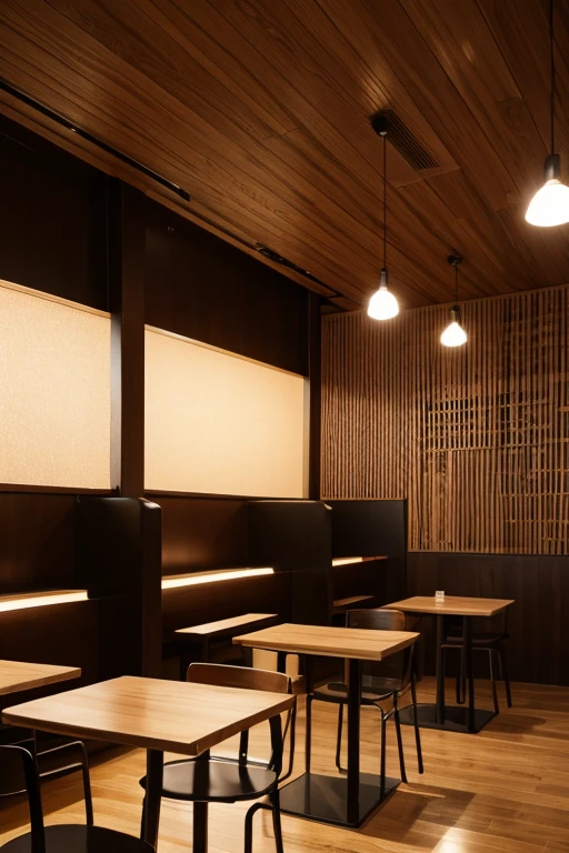 Log color,Creative restaurant,There is a box,Hue brown