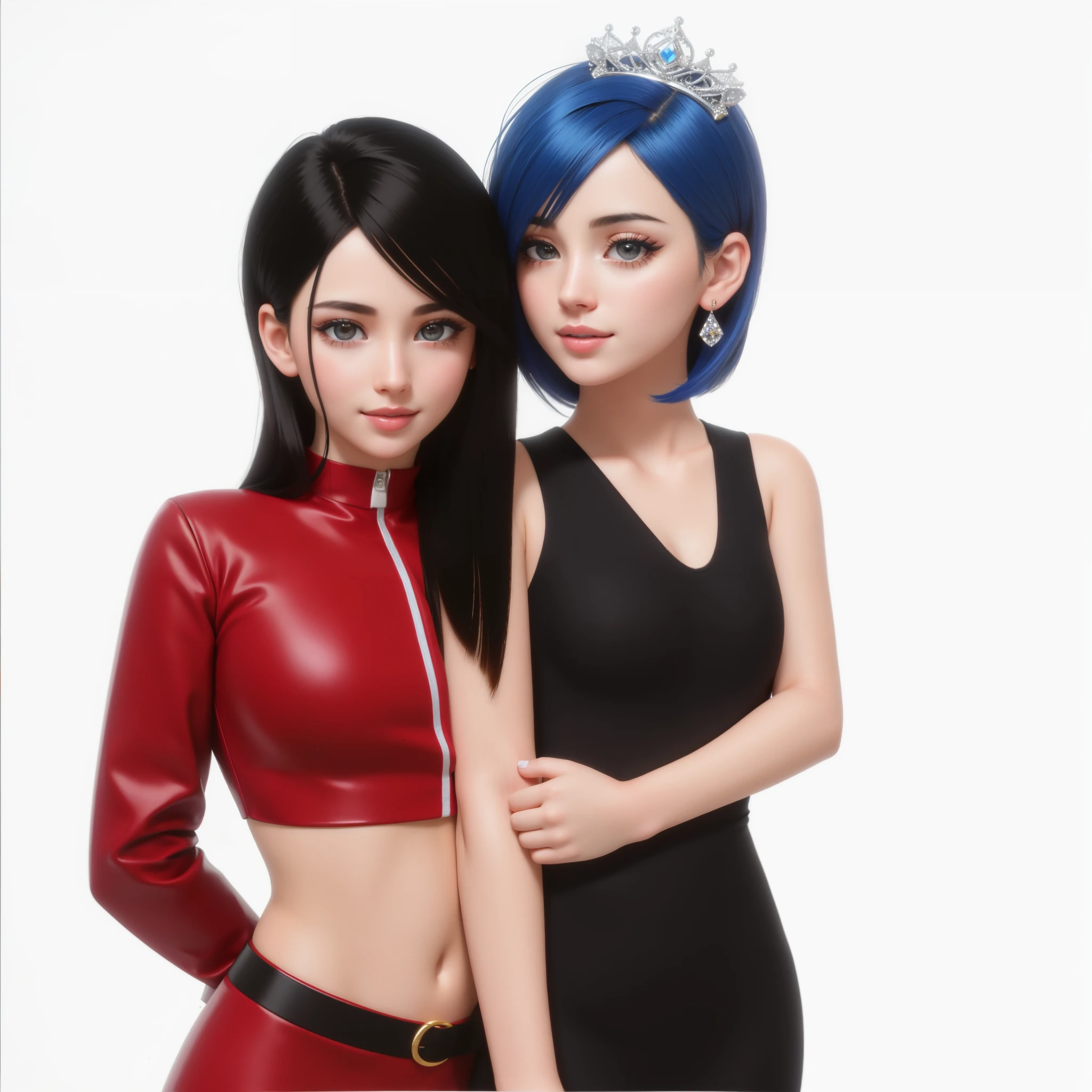 NSFW { two best friends } , sister, (Sharp Eyes: 1.1) , open mouth, { slim figure } , { soft light } , (body front) , open mouth, smile, delicate, smooth animation style, 2 girleautiful } , a pair of sisters, Beautiful Lips, eye detail, white teeth, detailed skin, beautiful lips, mouth, Pixiv, painting, high quality, 8K, elaborate, virtual engine 5, gorgeous, super detailed, edge lighting, very detailed, detail, good skin, best photo, textured face, (very detailed face: 1.4) , pale skin, (detailed skin texture: 1.2) , (Beautiful Eyes: 1.2) , 8K, (fidelity: 1.5) , telephoto lens, super clear, (masterpiece) , best quality, (very detailed: 1.erfect hands,