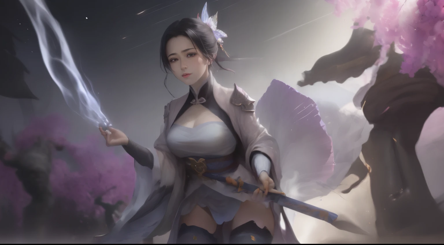 Nijistyle,RFKTR_Tecnotrex,perssonage cyber punk(mulher feiticeira:1.2)is dressed in armor,vestir,casting spells,A fusion of fantasy and science fiction,Afetado por D&Assistentes de tecnologia inspirados em D,Dark escape or forgotten territories,Mago da Costa da Espada,Fantasia voando,fcRetrato,tmasterpiece,profesional lighting,photon maping,City Radio,physics based rendering,valkyrie,corpo inteiroesbian,absurdos,A high resolution,horizon beautiful detailed sky,coberto com,Hanfu,Chromatic aberrations and intricate details, ,, raios de sol, tmasterpiece, super detalhamento, Epic composition, hiper HD, alta qulidade, extremamente detalhado, arte oficial, papel de parede uniforme 8k, super detalhamento,High-resolution CG,profundidade de campos、maximum definition and sharpness、Texturas de muitas camadas、Albedo e mapas Speculares、Surface Coloring、Precise simulation of light-material interactions、perfectly proportions、rendering by octane、Luz bicolor、grande abertura、ISO baixo、White balance、The rule of thirds、Dados brutos 8K , meticuloso,rosto claro, Pele e rosto altamente detalhados,The beauty of classical Chinese gardens