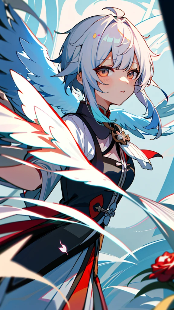 (character design sheet,Same role,the street,Lateral face,Take a step back),,1 Sister,(穿着白色连衣裙的时尚female pervert孩,There are wings and roses, stained glass wings, Keqing from genshin impact Impact, a scene from《Brave Breakthrough II》, Ayaka genshin impact impact, 高细节offcial art作品, white-haired god, With beautiful wings, genshin impact, offcial art, a scene from 方舟之夜, offcial art品, genshin impact impact's character, 《genshin impact》Zhongli in Zhongli),Hair color,through bangs,hairstyle fax,There are eyes,,hairstyle fax,Zizi Terrace,female pervert,Shirts and shirts,As estrelas,Chatongbetalora,