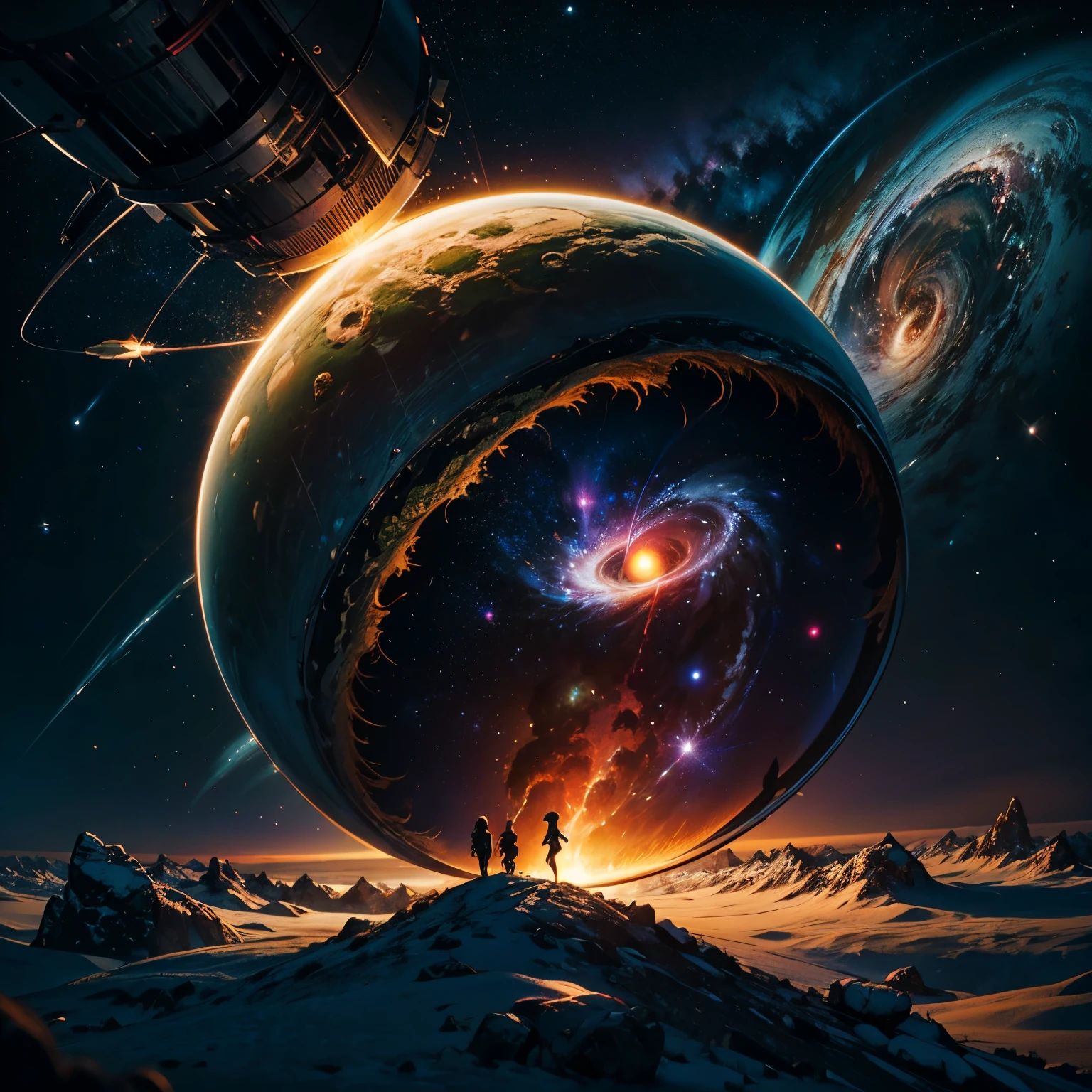 space astronaut:1.4 New chat 2023-12-22 00:22:57 From atoms to galaxies 2023-12-22 00:23:59 The universe is made up of a wide variety of objects, From the smallest atom to the largest galaxy. Atom is the basic unit of matter. They consist of a central nucleus, Contains protons and neutrons, surrounded by electrons orbiting around it. 原子が結合してmoleculesや化合物を形成する, It is the basis of chemistry and life.. molecules, In turn, join to form cells, this is the basic unit of life. cells are organized into tissues, internal organs, and systems, Forms the human body and the bodies of other plants and animals. Moreover, There are other subatomic particles, quarks, leptons etc., What is studied in particle physics. As we move away from the world of elementary particles, we encounter the Planets and stars. our sun is made up of sun, Planets, asteroid, comets, and other objects. Stars, In turn, galaxy cluster, It's a huge structure containing billions of stars., Not just nebulas, star cluster, and black hole. the whole universe、cluster into a supercluster、Filled with galaxies forming a vast cosmic web. Eta、beyond what we know so far、There's still much to discover and explore。_High Detail Extreme Improved Ultra_high quality ultra_high-resolutionultra_Photorealistic optimal ultra_Sharpness Perfection Accurate Volumetric Lightning Contrast Global Illumination CGI VFX SFX Reflex Octane_ultra render_high-def UHD XT3 DSLR HDR romm rgb pbr 3dcg fxaa blay vivid colors-coded anti-aliasing fkaa txaa rtx ssao opengl-shaders glsl-shaders post-processing post-production cell-shading tone-mapping ❤luminescence Heart glow hearth Crystalline earth radiant varies multi etc. --V 5.2 - S 1000 - C 20 - Q 20