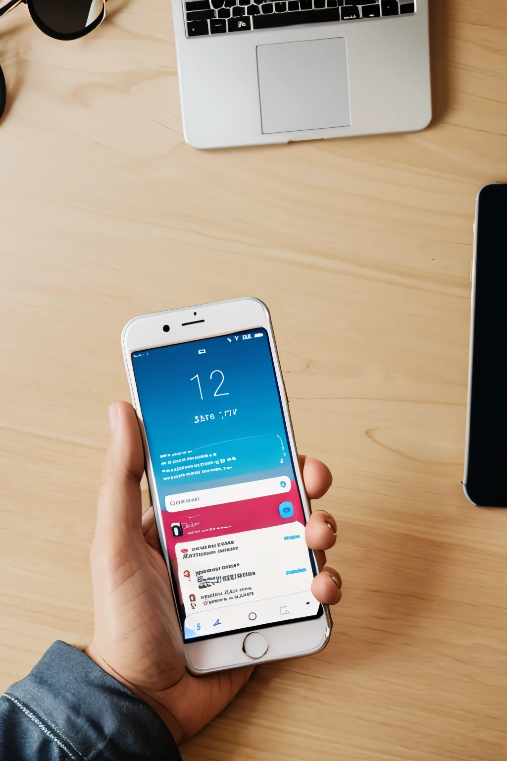 a smartphone in the hand