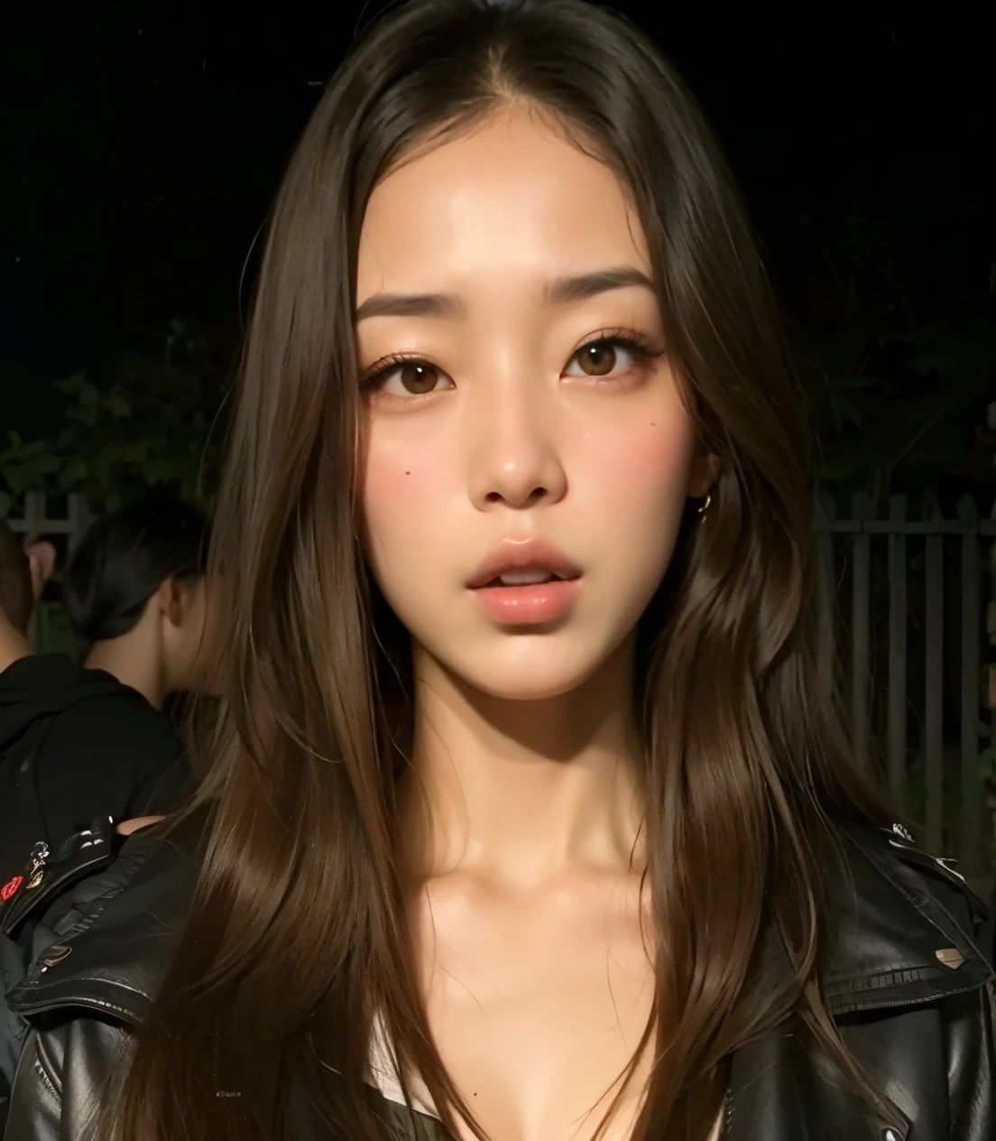 Mujer arafed con pelo largo vistiendo una chaqueta de cuero negro, Blackpink Jennie, Jossi de Blackpink, Parque Roseanne de Blackpink, Actriz femenina de Corea, Kwak Ji Joven, portrait of Jossi de Blackpink, Linda actriz coreana, Parque Ji-min, Hermosa mujer surcoreana, Ruan Jia hermoso!, Heonhwa Choe, Gongbi