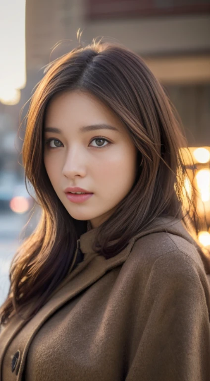 ((Realistic lighting, Best quality, 8K, Masterpiece: 1.3)), Clear focus: 1.2, 1girl, Perfect beauty: 1.4, Big breasts: 1.2, Slim abs: 1.1, ((dark brown hair)), (winter clothes), (outdoor ), night: 1.1), Seoul , Super fine face, fine eyes, Double eyelids,