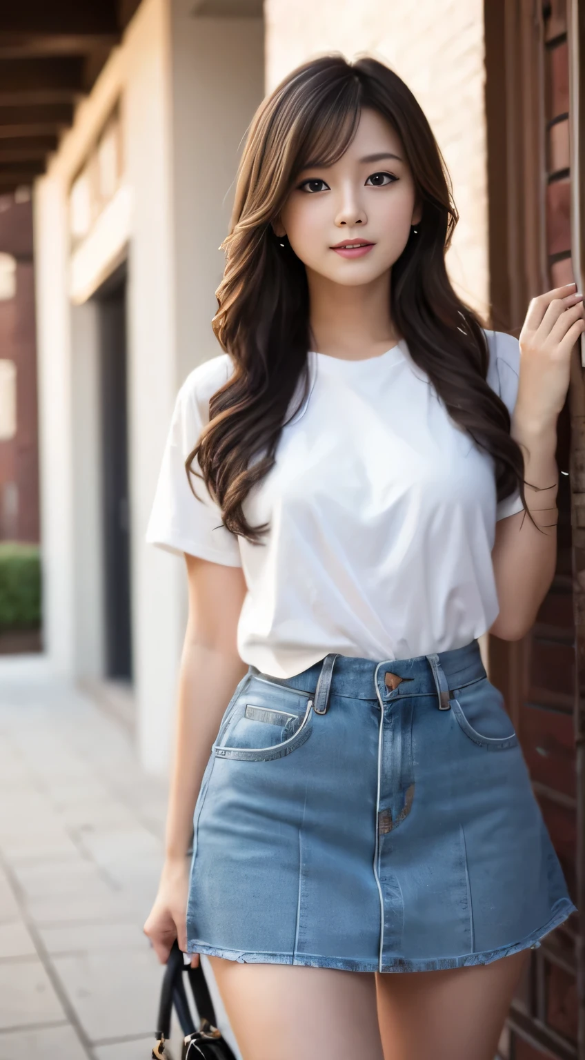 female student、20yr old、Long gray hair、realistically、k hd、short skirt、Symmetrical thighs、Have a well-proportioned figure、It looks beautiful