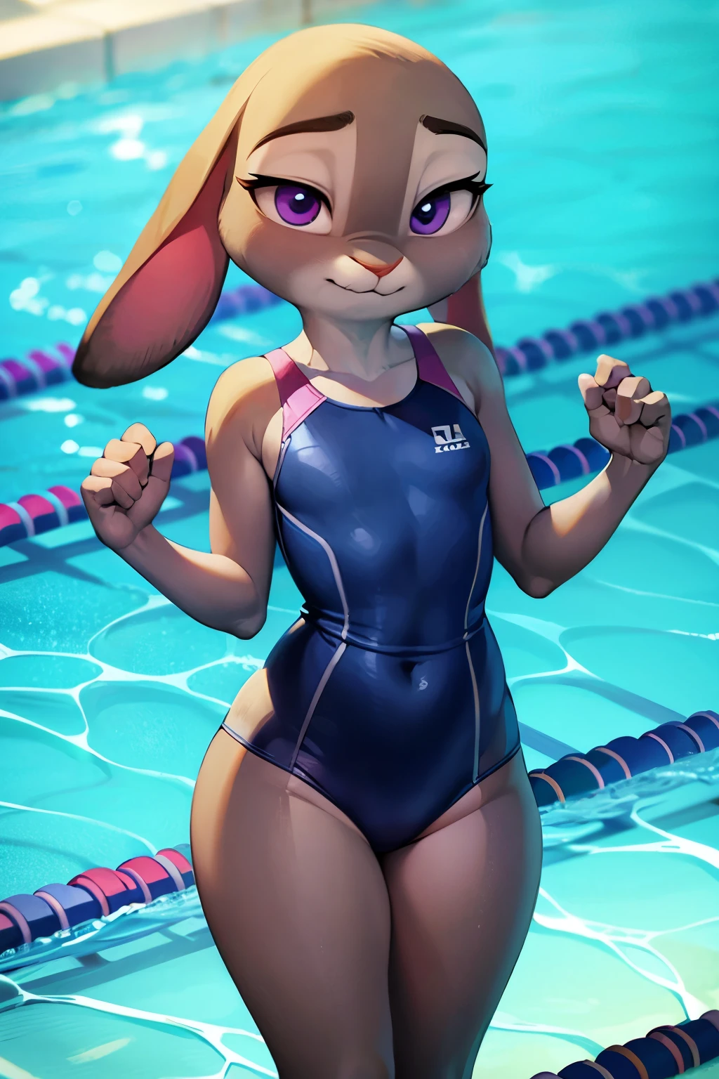 best quality, masterpiece, solo, 1girl,  JudyHopps, swimming clothes