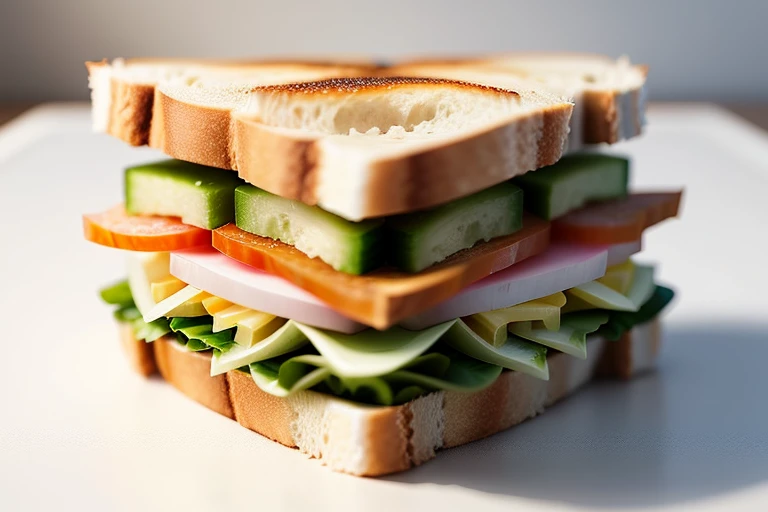Sandwich,Square image,unrealistic,polygon picture,