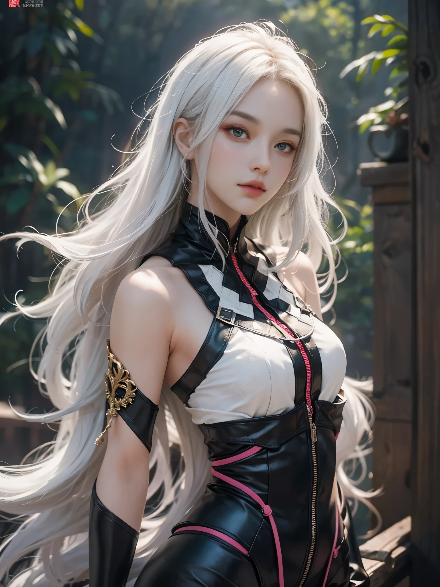 Close-up of woman with white hair and white mask、beautiful character painting、guweiz、Artwork in the style of Gwise、white haired god、Jan J、epic exquisite character art、Stunning character art、Fanchy、Uzunsifan、Guweiz on the Pixiv art station,Faces of reality,Real people,Photo quality,Real person footage captured on camera,Shooting from the waist up,Live-action feeling,Quite light clothing,see-through underware,Beautiful clear eyes,Beautiful sparkling eyes,being thin,strong-willed gaze,A living angel who descends to earth and blends into ordinary life while hiding his true identity in the human world.,