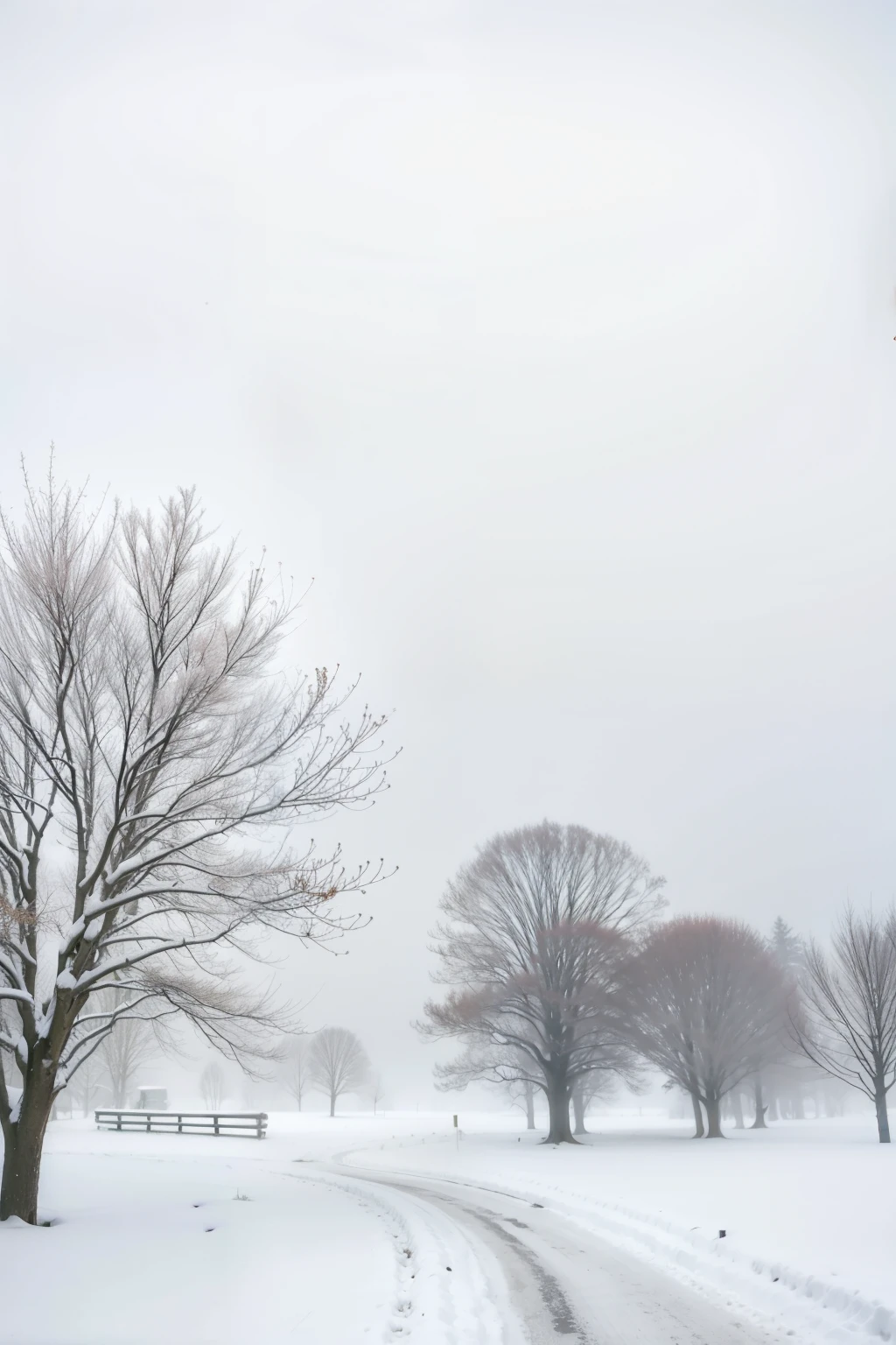 foggy snowy day