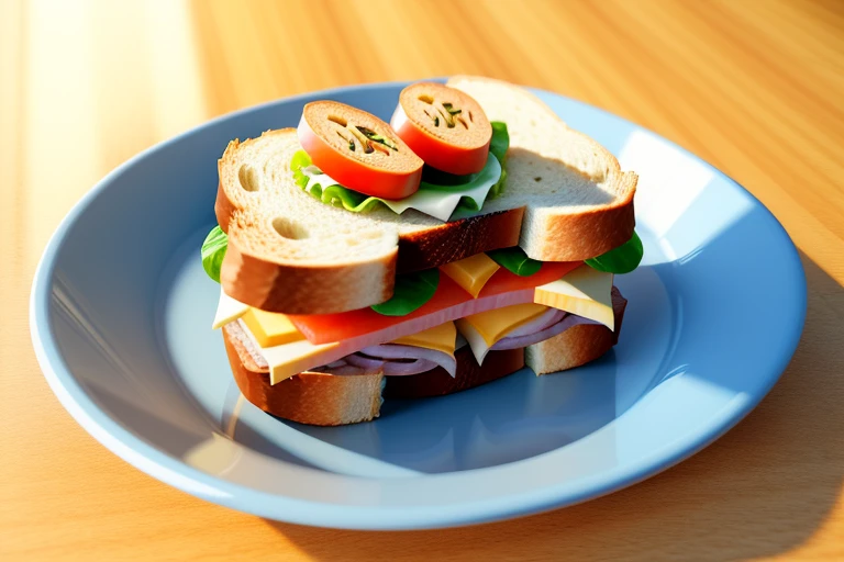 Sandwich,3d picture,poly style
