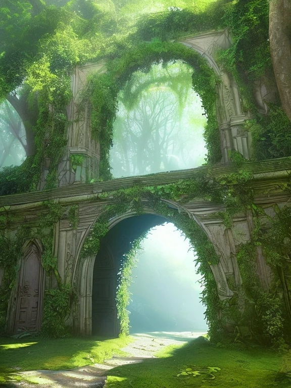 In a forgotten corner of the forest, a dilapidated stone archway stands as a portal to another realm. Vines and ivy intertwine around its weathered surface, adding to its air of enchantment. Beyond the archway lies a realm cloaked in twilight, where fantastical creatures roam and ancient magic reigns. The landscape is a surreal blend of surreal landscapes, with floating islands, glowing flora, and swirling mists that seem to hold the answers to the mysteries that have plagued Emma and her companions.