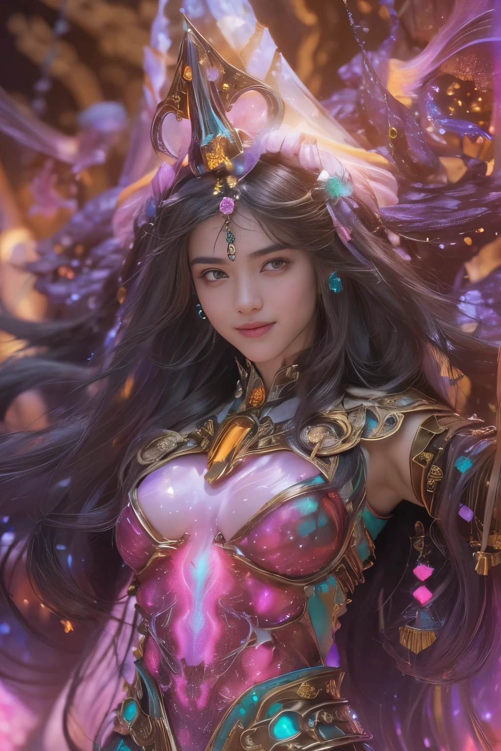 (Two beautiful age italian girls:1.6), Close friends, (They are hugging each other:1.2), Kiss her cheek or chest,(Detailed iridescent bodysuit with beautiful fractal or marble design:1.5), Incredible and spectacular scenes, ((High quality)), ((Detailed)), ((Fantasy)), Blue Plasma Brain, Green Plasma Body, Showing her armpits, beutiful breast, obscenity, (Lewd smile:1.2), coarse, Obscene, (Immoral:1.2), Lachish, (small breasts with beautiful raised pink areolas,,:1.5), (Cameltoe), (Expression of ecstasy:1.2), Photorealistic, Official art, Unity 8K Wall , 8K Portrait, Best Quality, Very high resolution, (Incredibly beautiful nature background:1.6), (18 years old:1.5), (Sexy and glamorous:1.1), (A coquettish expression:1.6), (seductively smiling:1.6), (erotic posing:1.9), (Model Posing:1.8), Beautiful seductive face, Portrait, (Thick eyebrows:1.4), (Big scarlet eyes:1.6), Beautiful eyes with fine symmetry, (Ultra detailed eyes:1.4),(Highly detailed face and eyes:1.7), (High-resolution red-eye:1.8), Intimate face, (ultra detailed skin texture:1.4), White skin, pale skin, Perfect Anatomy, Thin, (Beautiful toned body:1.5), Highly detailed hair, (Moist skin:1.2), No makeup, (dark circles:1.1), Good anatomy, Focus Face, good-looking, (Emilia Clark:0.6) (Emma watson:0.3),(Jennifer Connelly:0.4), Elegant face, Nice, (A delicately crafted necklace is wrapped around her neck..), (Bioluminescence with brilliant brilliance:1.4), (Luminous magic circle:1.5), Ruins of an ancient castle, Shining majestic cloud masses and sky, lightning bolt, Epic Realistic, (Greg Rutkowski:0.8), (teal and orange:0.4), (Art Station:1.5), Cinematic, (NSFW:1.2), Hyper Detailed, Dramatic light, (Intricate details:1.1), Beautiful black hair, (Wearing a gauntlet with a dense and very beautiful design decorated with jewels:1.1), Small chest, Galaxy, (nebulas:1.6), The Dark Knight, Fully armored body focus