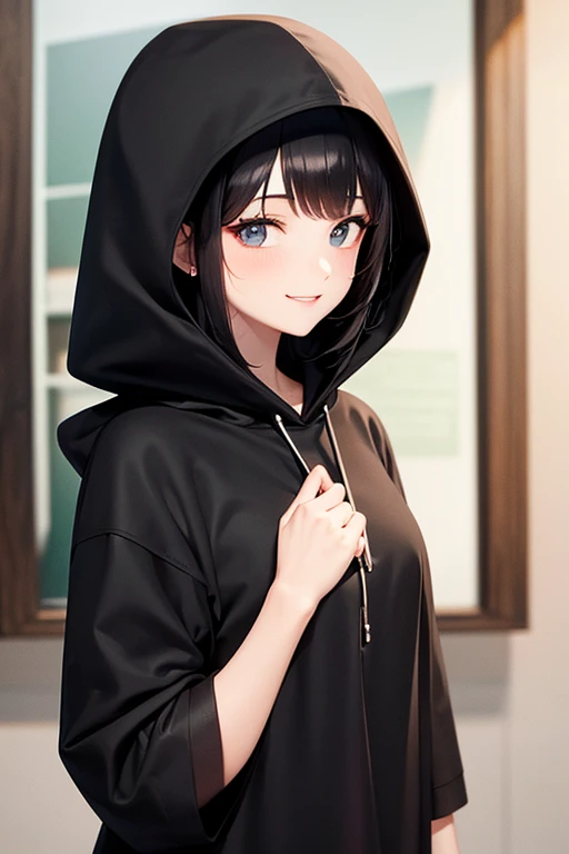 Girl holding an umbrella, rain, Cat ear