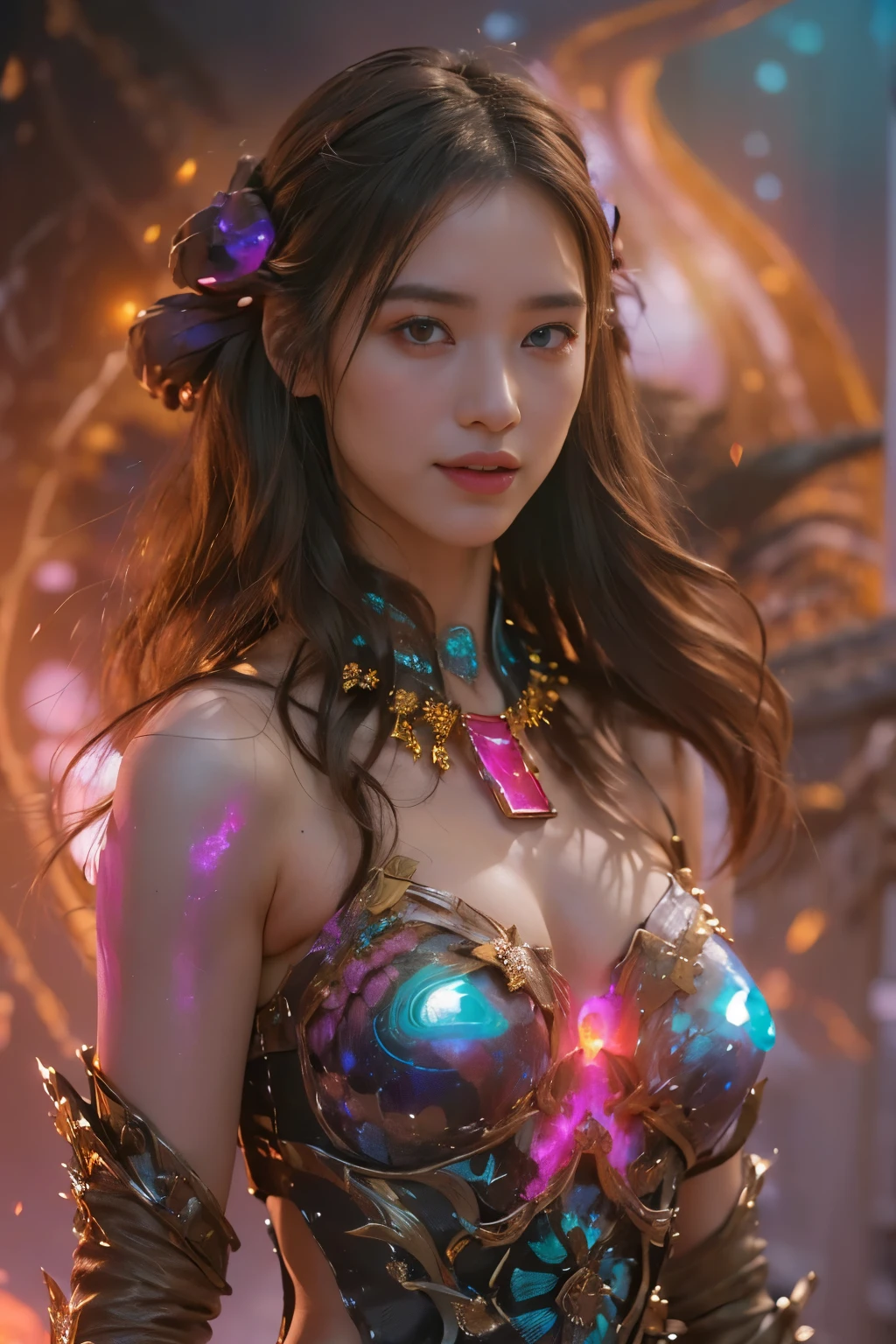 (Two beautiful age italian girls:1.6), Close friends, (They are hugging each other:1.2), Kiss her cheek or chest,(Detailed iridescent bodysuit with beautiful fractal or marble design:1.5), Incredible and spectacular scenes, ((High quality)), ((Detailed)), ((Fantasy)), Blue Plasma Brain, Green Plasma Body, Showing her armpits, beutiful breast, obscenity, (Lewd smile:1.2), coarse, Obscene, (Immoral:1.2), Lachish, (small breasts with beautiful raised pink areolas,,:1.5), (Cameltoe), (Expression of ecstasy:1.2), Photorealistic, Official art, Unity 8K Wall , 8K Portrait, Best Quality, Very high resolution, (Incredibly beautiful nature background:1.6), (18 years old:1.5), (Sexy and glamorous:1.1), (A coquettish expression:1.6), (seductively smiling:1.6), (erotic posing:1.9), (Model Posing:1.8), Beautiful seductive face, Portrait, (Thick eyebrows:1.4), (Big scarlet eyes:1.6), Beautiful eyes with fine symmetry, (Ultra detailed eyes:1.4),(Highly detailed face and eyes:1.7), (High-resolution red-eye:1.8), Intimate face, (ultra detailed skin texture:1.4), White skin, pale skin, Perfect Anatomy, Thin, (Beautiful toned body:1.5), Highly detailed hair, (Moist skin:1.2), No makeup, (dark circles:1.1), Good anatomy, Focus Face, good-looking, (Emilia Clark:0.6) (Emma watson:0.3),(Jennifer Connelly:0.4), Elegant face, Nice, (A delicately crafted necklace is wrapped around her neck..), (Bioluminescence with brilliant brilliance:1.4), (Luminous magic circle:1.5), Ruins of an ancient castle, Shining majestic cloud masses and sky, lightning bolt, Epic Realistic, (Greg Rutkowski:0.8), (teal and orange:0.4), (Art Station:1.5), Cinematic, (NSFW:1.2), Hyper Detailed, Dramatic light, (Intricate details:1.1), Beautiful black hair, (Wearing a gauntlet with a dense and very beautiful design decorated with jewels:1.1), Small chest, Galaxy, (nebulas:1.6), The Dark Knight, Fully armored body focus