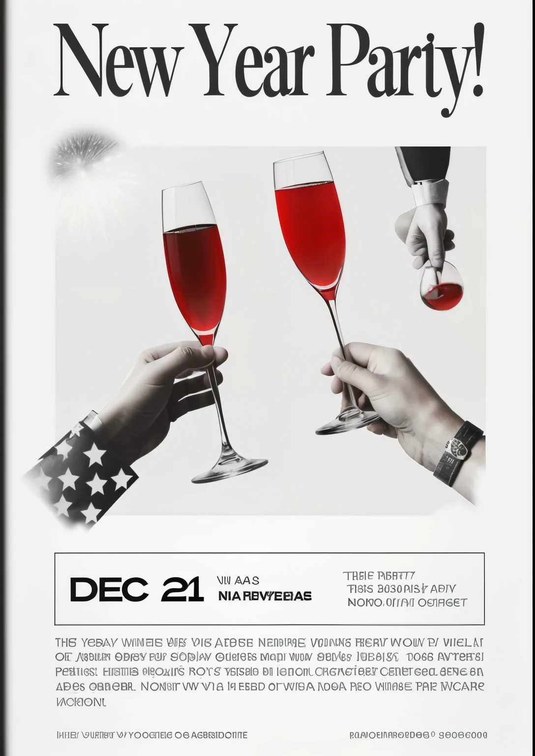 there are two people holding wine glasses with a new year party, new years eve, 2022, 2 0 2 2, hey, 2 0 2 3, 2023, 1 9 th, 2017, 2 0 1 7, 1/30, 2 0 1 8, 2018, print!, 2013