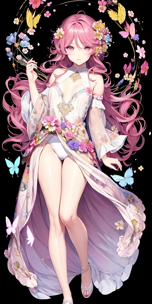 crouching down、puddle、Wet、Opening leg-shaped legs、opens legs、Lace panties(8K、top-quality:1.2)、(masuter piece:1.37)、(a picture、Photorealsitic:1.37)、 full body Esbian, (Perfect body:1.1)、(art nouveau:1.25), Maximalism artstyle,neon theme,suprematism,beautiful detailed flower, beautiful detailed eyes,hyper detailed,flower,hyper quality,,eyes,flower and hair is same color,beautifuly color,face,her hair is becoming flower, flower,hair,flower,butterfly,,1girlkawaii,,high details, high quality,back light,hair and clothes is flower,upper body ,high quality,hair with body ,webbed dress, upper body, flower leg, flower hands,body with flower,    flower with clothes , dress with flower, , light particles,black background,  Hair with flower,small breast with flower,floating hair with flower,floating1girl,small breast,  marbling with hair and clothes, looking at viewer,original,arm down,  cutting, black background, flower forground,  hair with flower,highres, hair with  flower,hair with flower ,hair,  wavy hair ,diffusion lighting, abstract,Butterfly with  body,   flower with hair, her hair is flower,big top sleeves, floating,pupils, [[hair over one eye]],dark